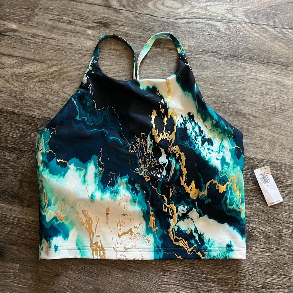 Abstract Print Racerback Tank Top